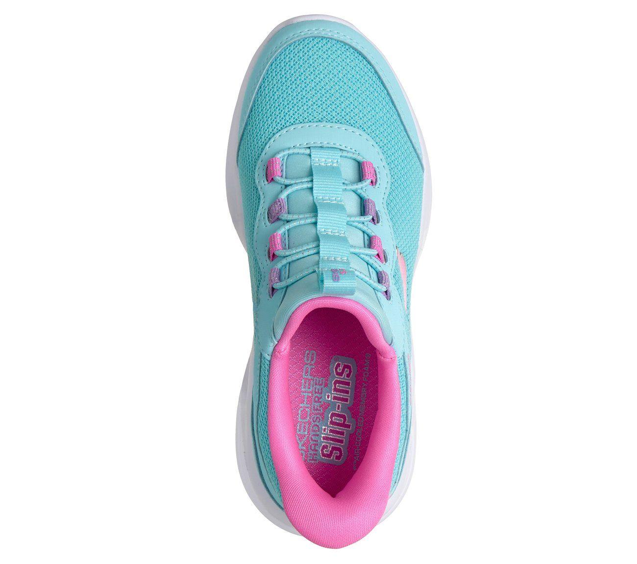 Zapatillas Niña Slip-ins Sola Glow Celeste Skechers-1