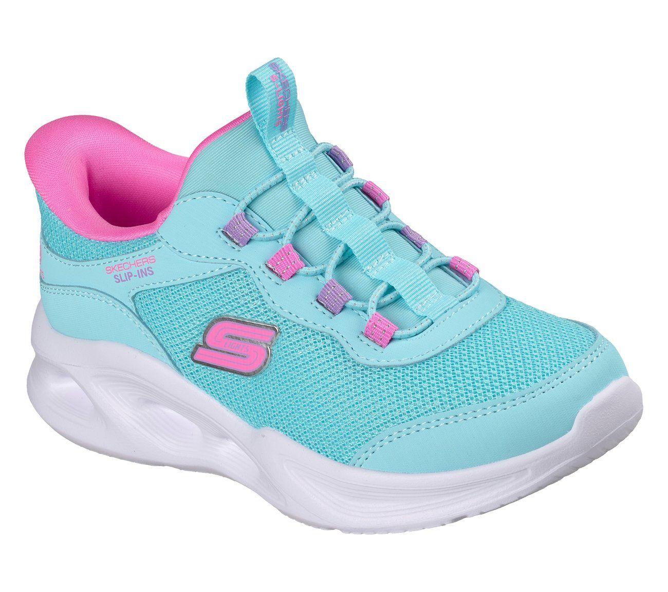 Zapatillas Niña Slip-ins Sola Glow Celeste Skechers-3