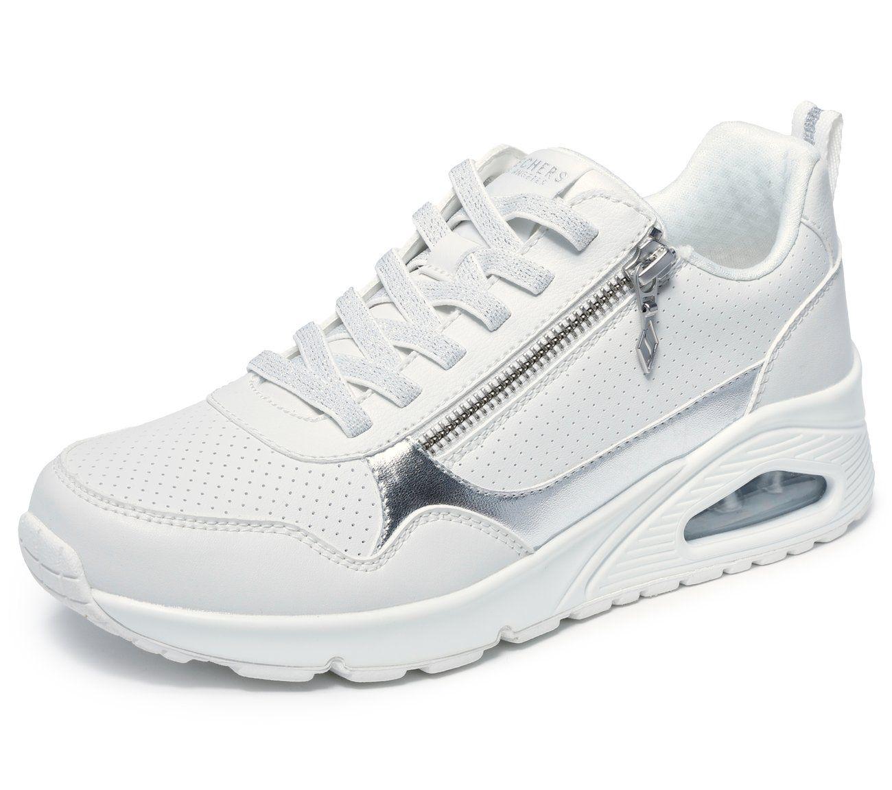 Zapatillas Mujer Uno Metallic Sliders Blanco Skechers-2