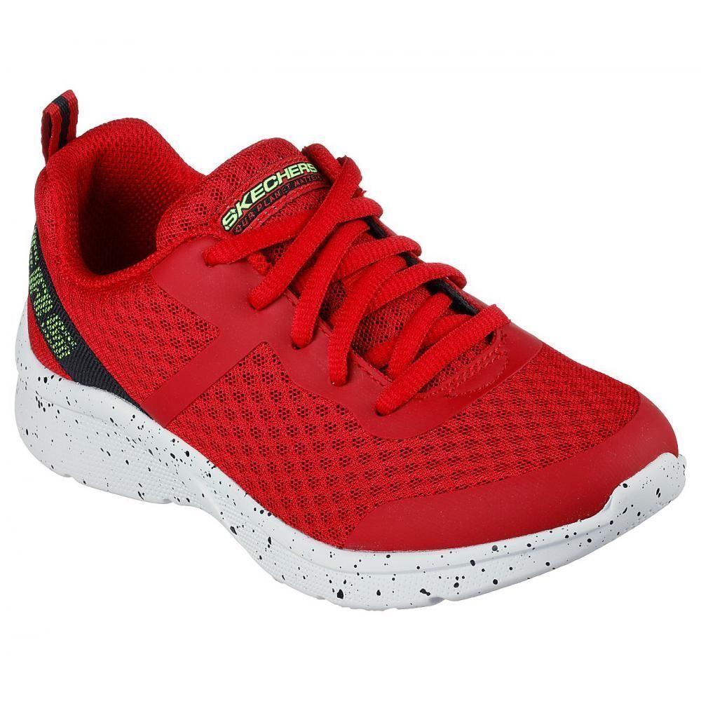 Zapatilla Niño Microspec Rojo Skechers-1