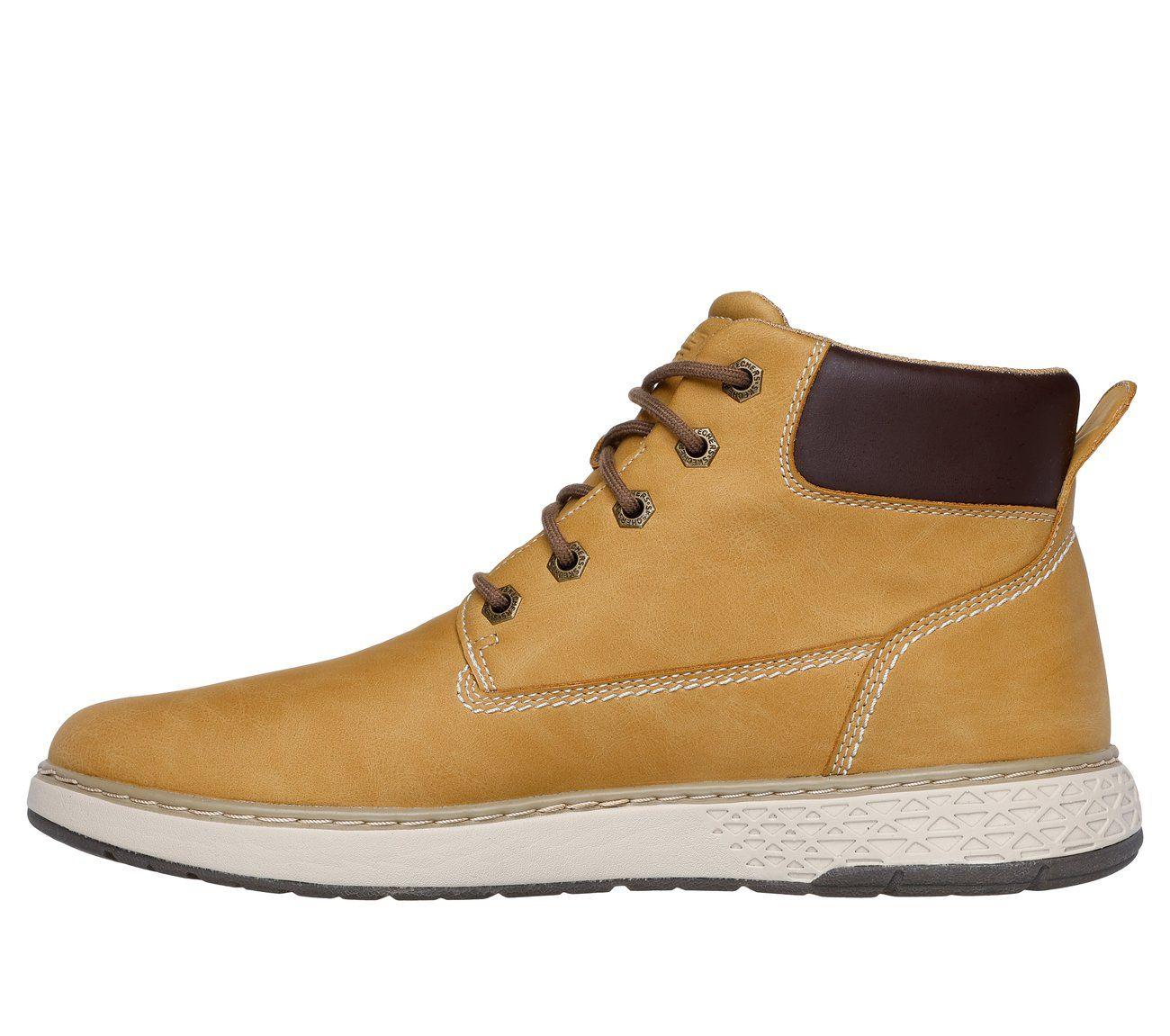Botines Hombre Garlan Deno Café Skechers-4