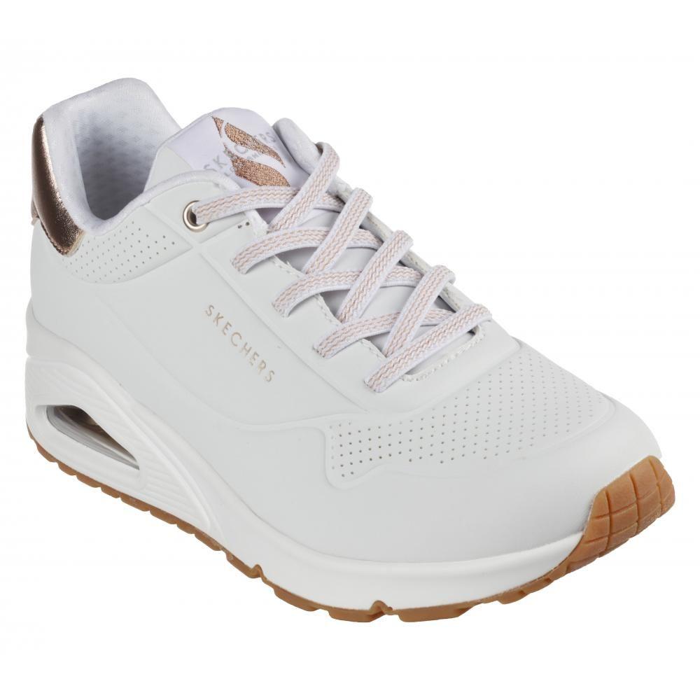 Zapatilla Mujer Uno Shimmer Away Blanco Skechers-5