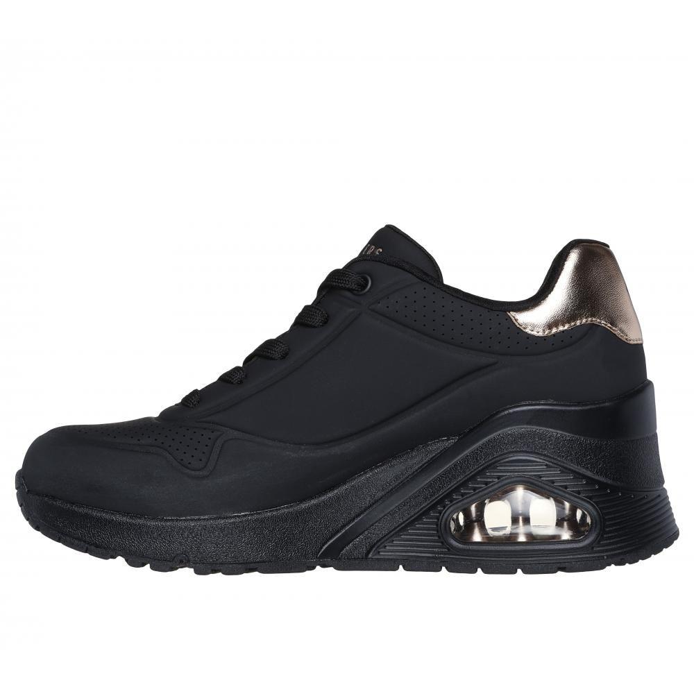 Zapatilla Mujer Uno Wedge Hi Steps Negro Skechers-3