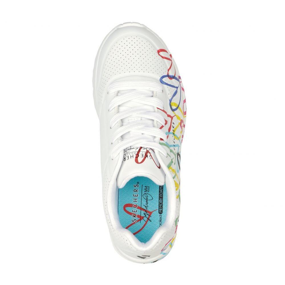 Zapatillas Niña Uno Lite Spread The Love Blanco Skechers-1