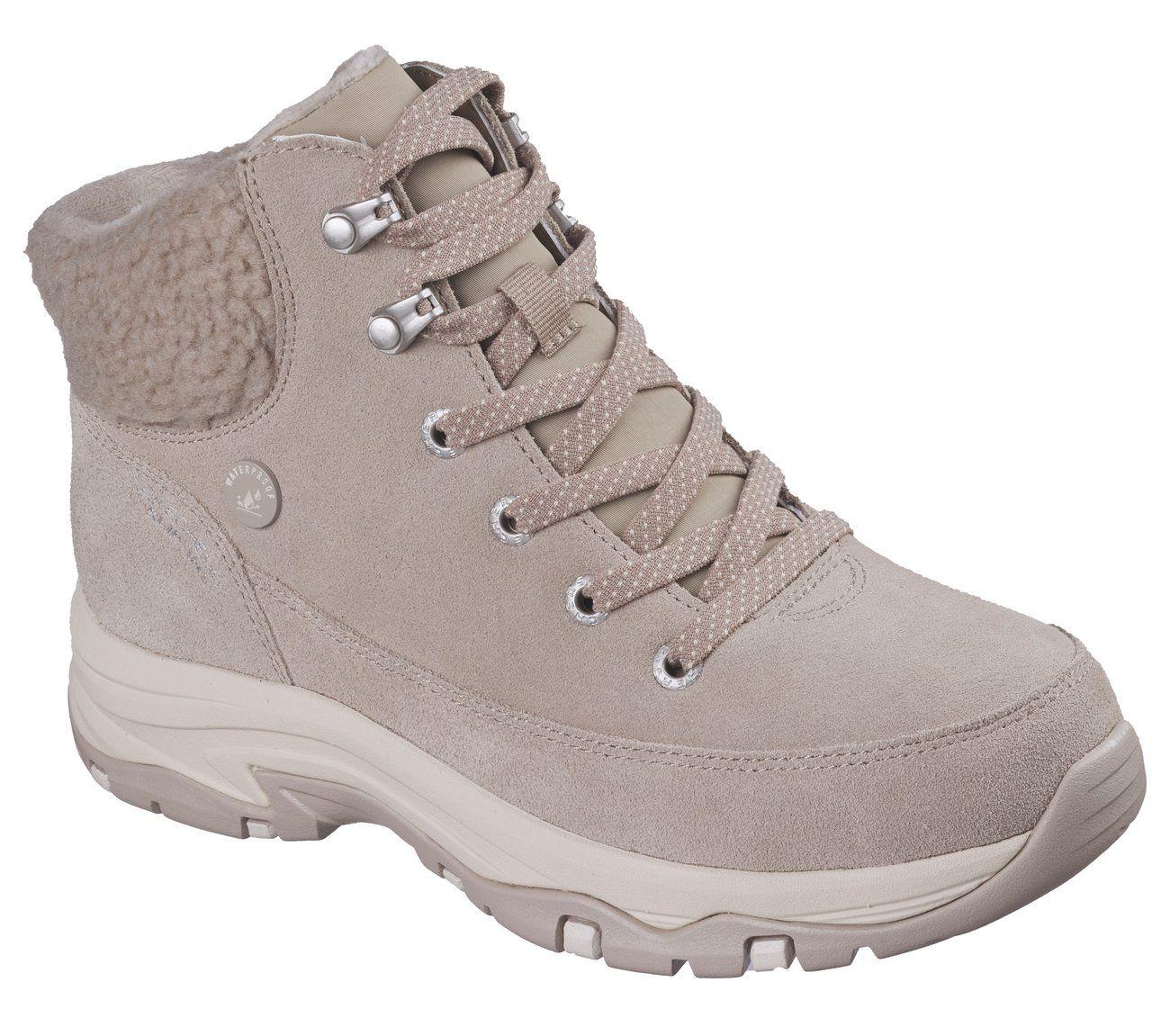 Botines Mujer Slip-ins Trego Snow Breeze Gris Skechers-3
