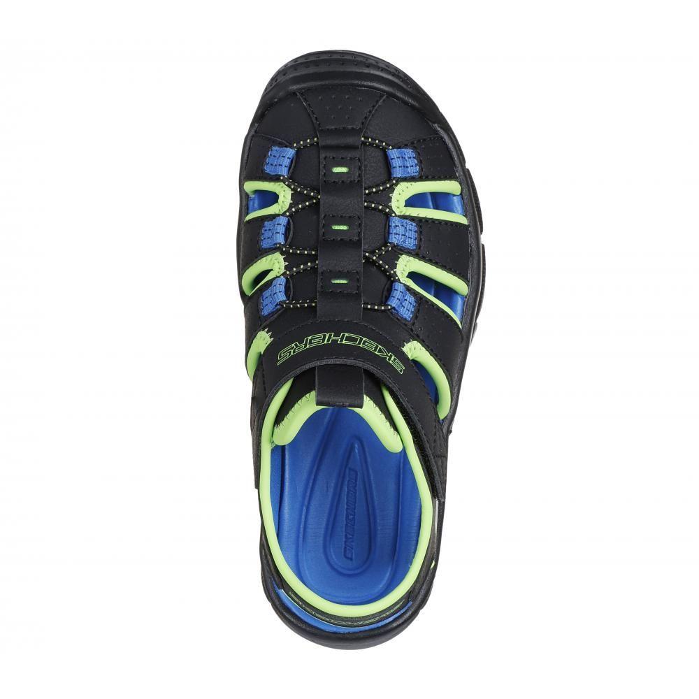 Sandalia Niño Relix Valdex Negro Skechers-1