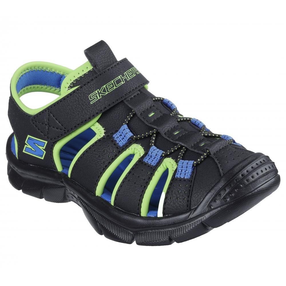 Sandalia Niño Relix Valdex Negro Skechers-4