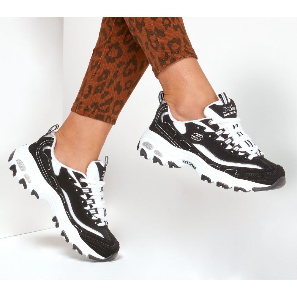 Zapatilla Mujer D'Lites Biggest Fan Negro  Skechers-1