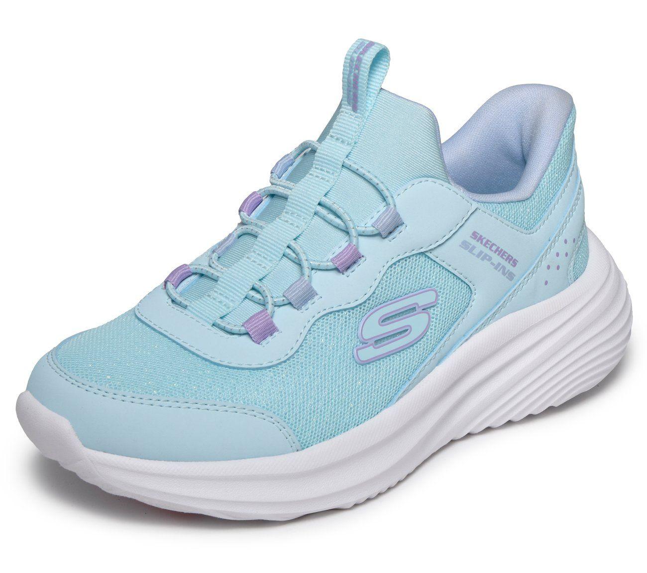 Zapatillas Niña Slip-ins Bounder Pro Celeste Skechers-4