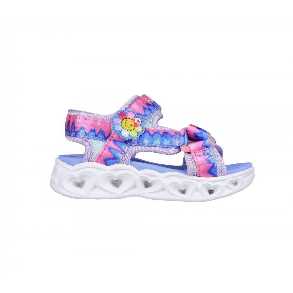 Sandalia Niña Heart Lights Sandals Miss V Morada Skechers-0