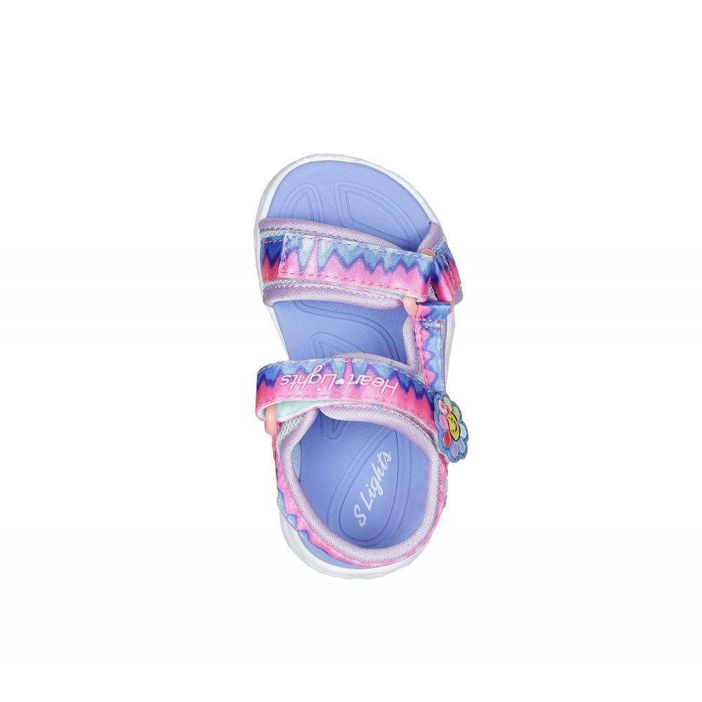 Sandalia Niña Heart Lights Sandals Miss V Morada Skechers-1
