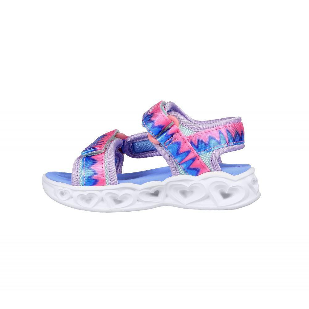 Sandalia Niña Heart Lights Sandals Miss V Morada Skechers-3