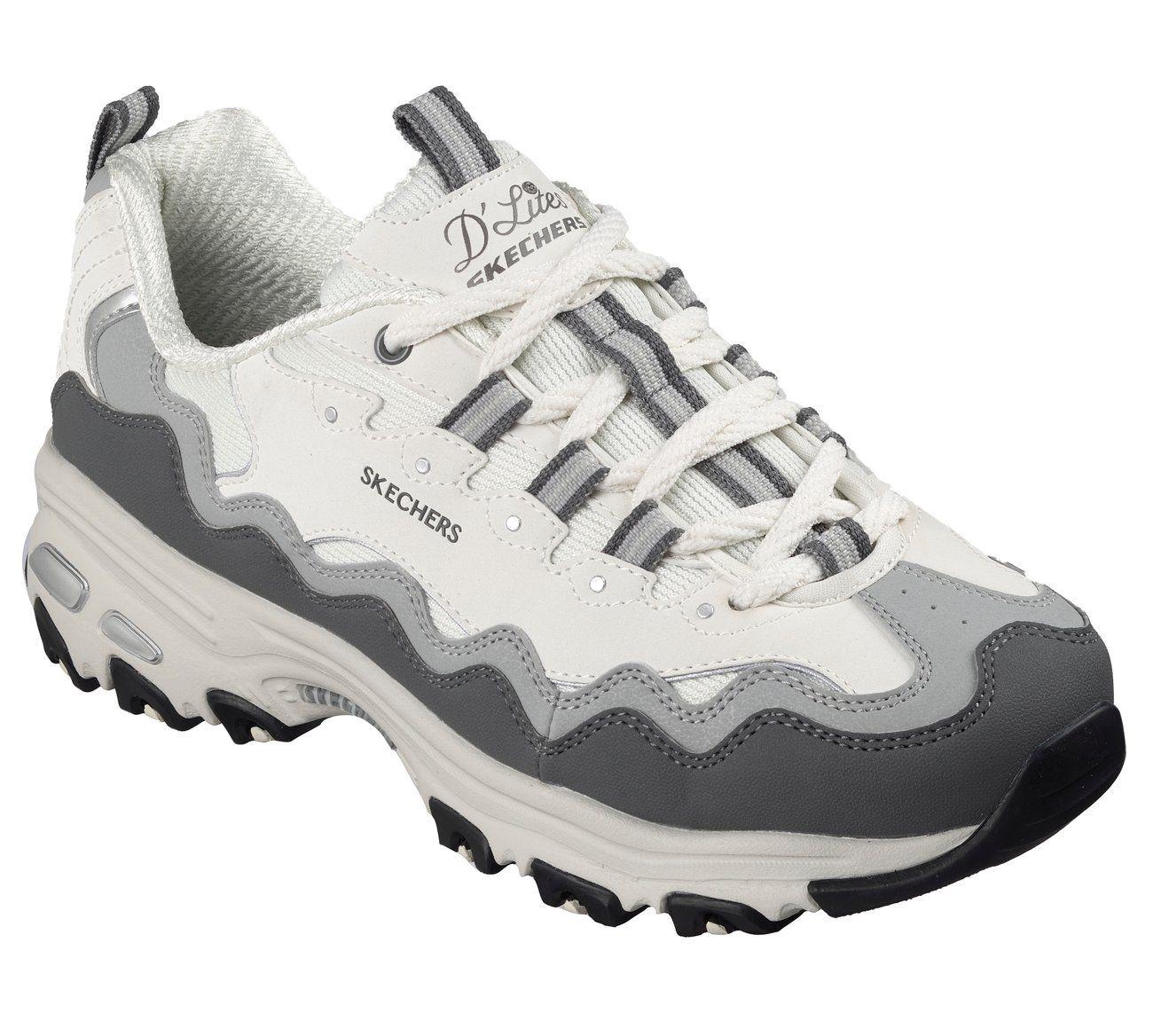 Zapatillas Mujer D'Lites Celeste Gris Skechers-3