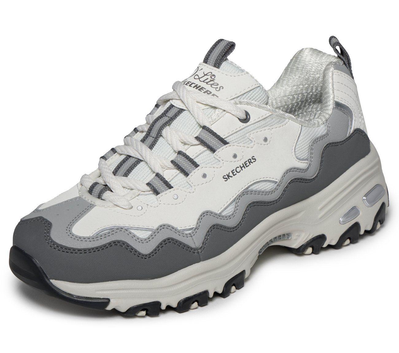 Zapatillas Mujer D'Lites Celeste Gris Skechers-4