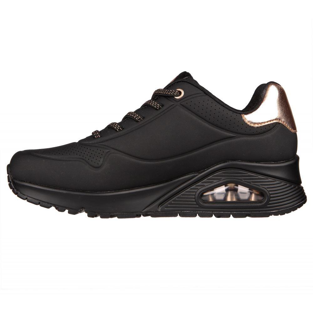 Zapatilla Mujer Uno Shimmer Away Negro Skechers-3