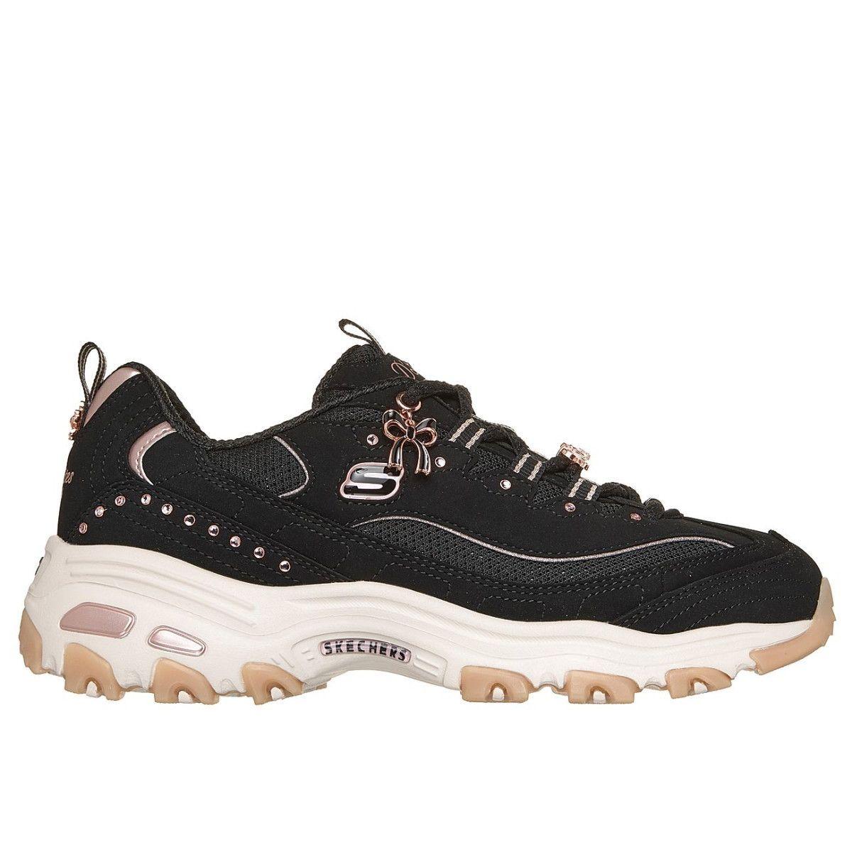 Zapatillas Skechers Mujer - Slip-Ins D'Lites Negro-0
