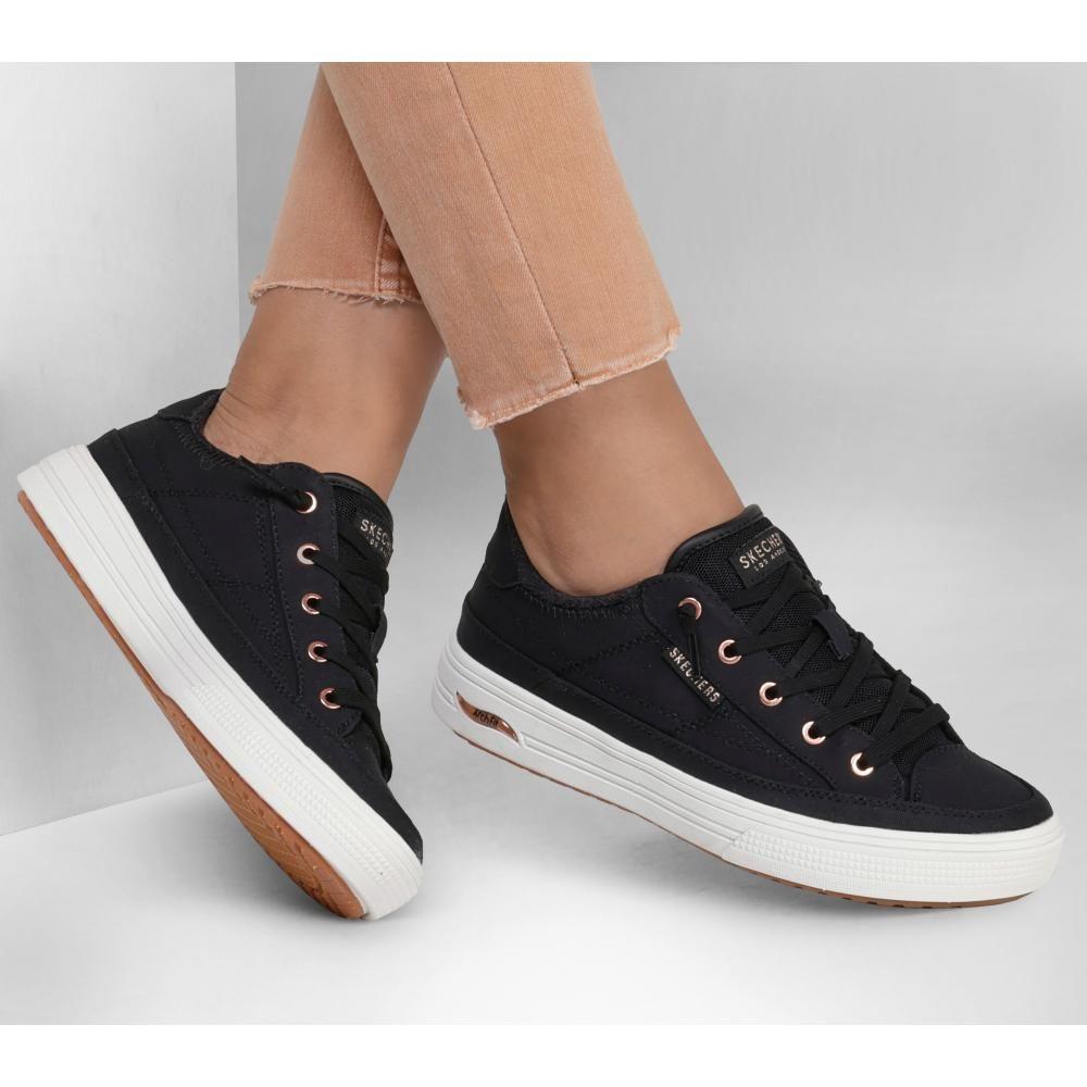 Zapatilla Mujer Arch Fit Arcade Meet-Ya-There Negro Skechers-1