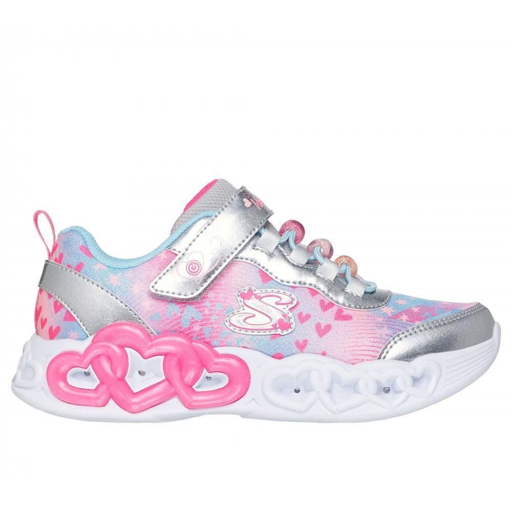 Zapatillas Niña Infinite Heart Lights Gris Skechers-5