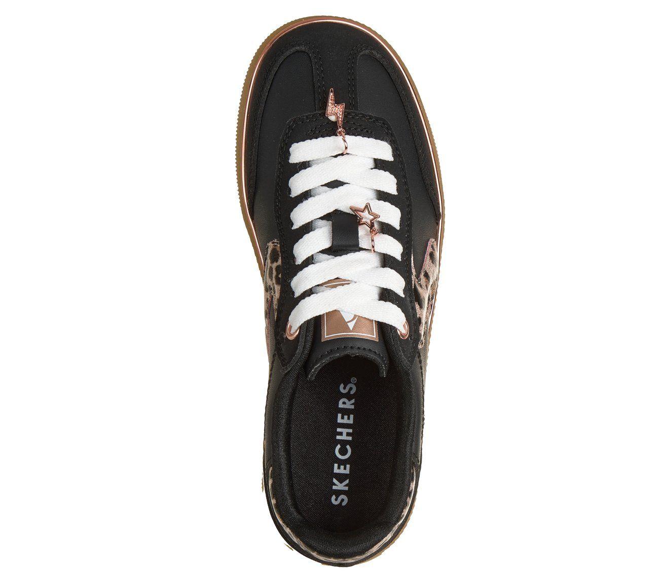 Zapatillas Niña Hotshot Leopard Fame Negro Skechers-1