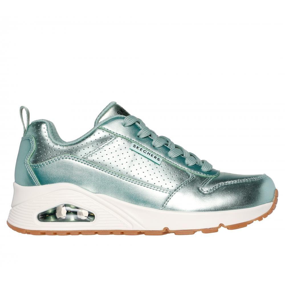 Zapatilla Mujer Uno Metallixs Celeste Skechers-0
