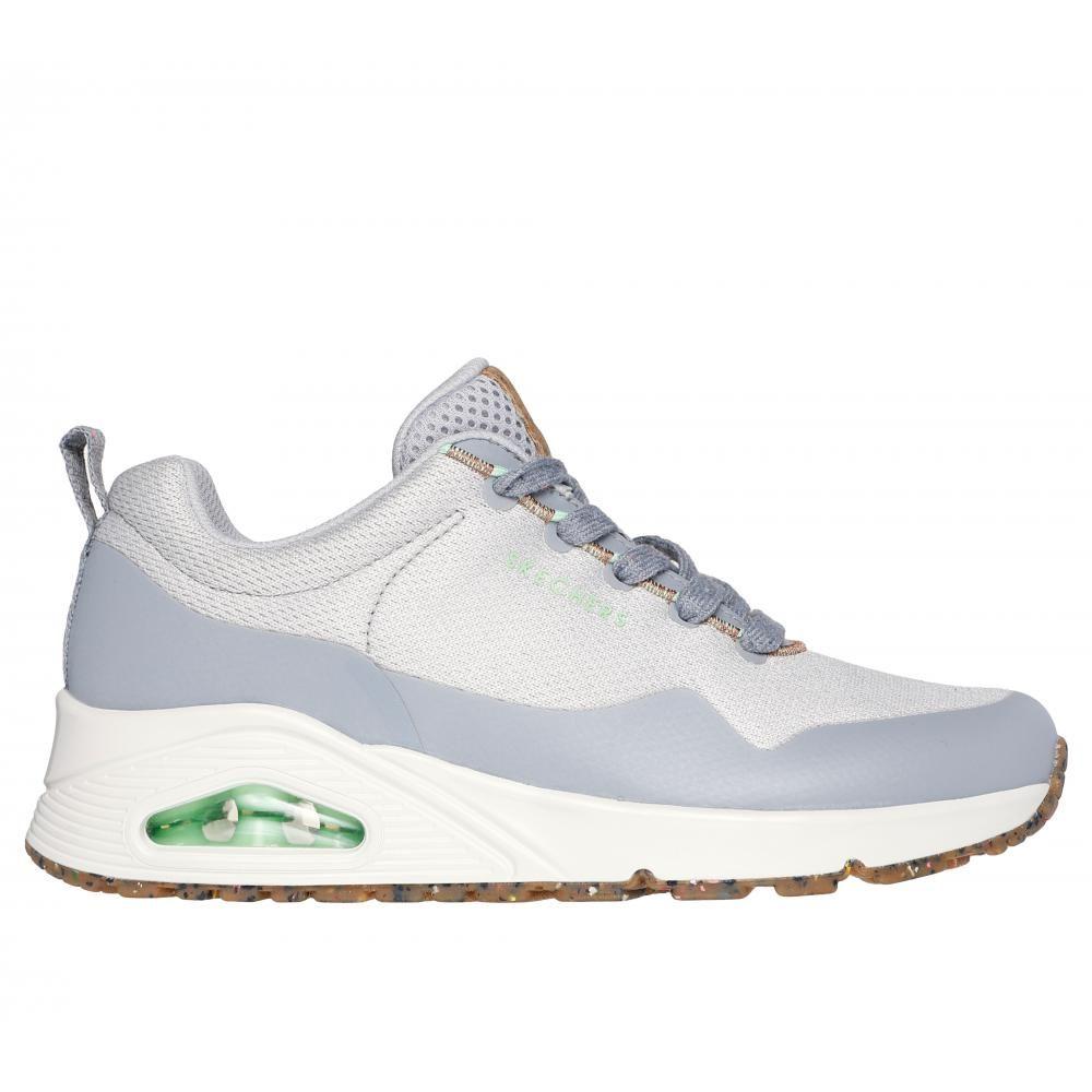 Zapatilla Mujer Uno Pla-Knit Gris Skechers-0