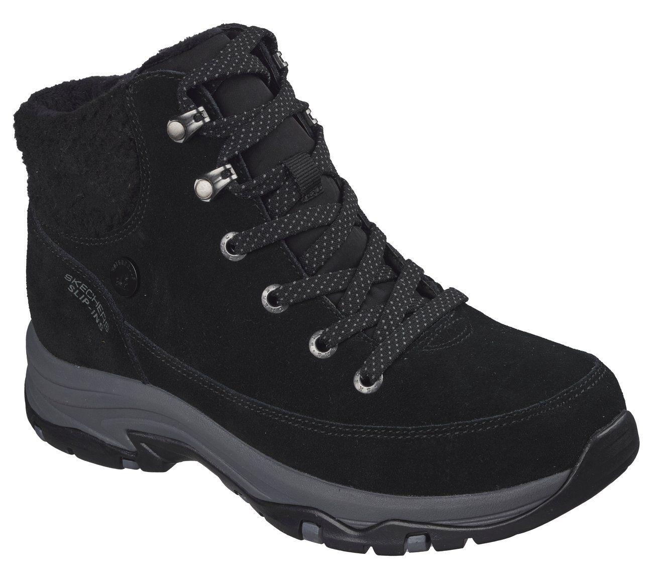 Botines Mujer Slip-ins Trego Snow Breeze Negro Skechers-3