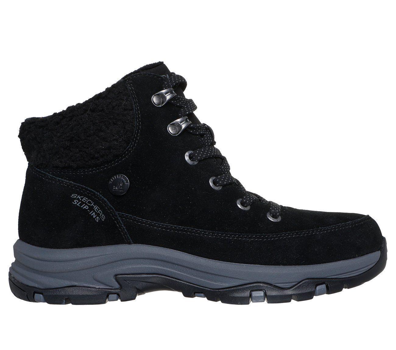 Botines Mujer Slip-ins Trego Snow Breeze Negro Skechers-0