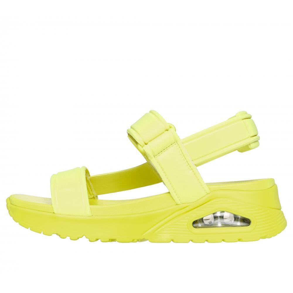 Sandalia Mujer Uno Fun Stand Amarillo Skechers-3