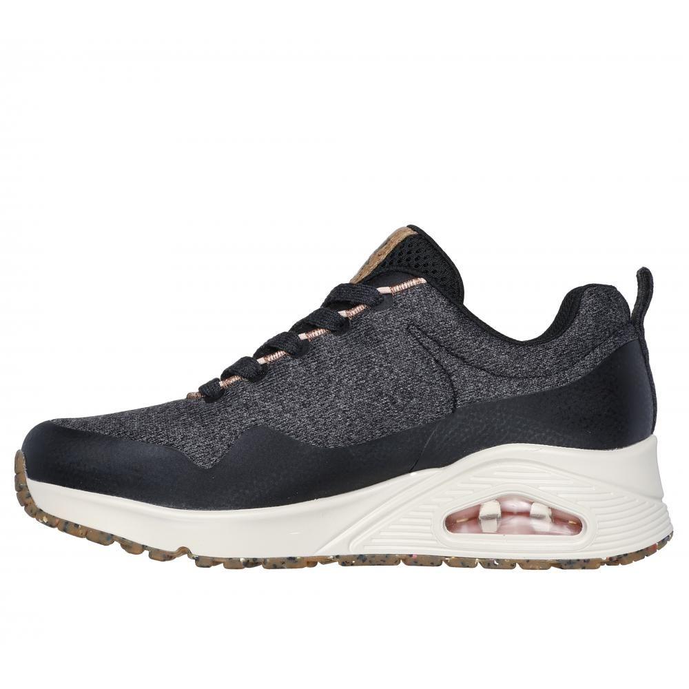 Zapatilla Mujer Uno Pla-Knit Negro Skechers-3