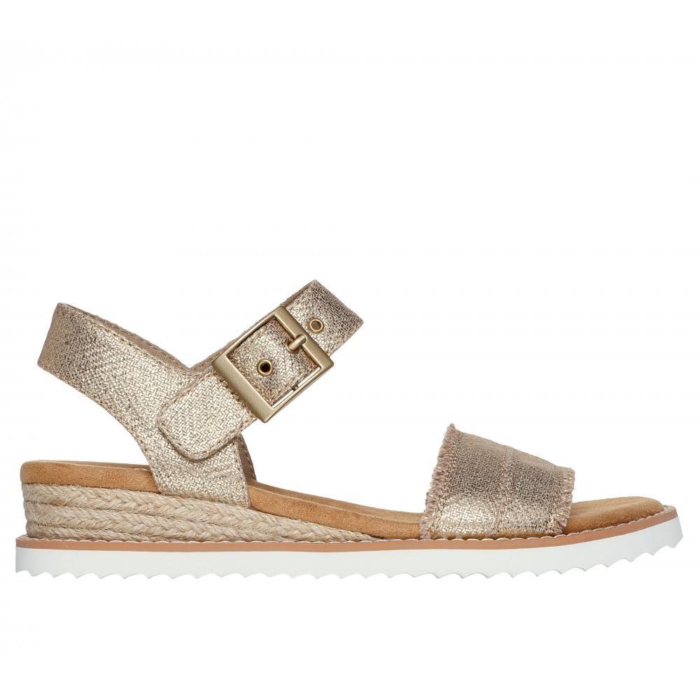 Sandalia Mujer Desert Kiss Gold Crush Dorada Skechers-0