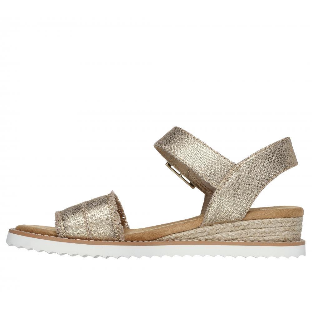 Sandalia Mujer Desert Kiss Gold Crush Dorada Skechers-3
