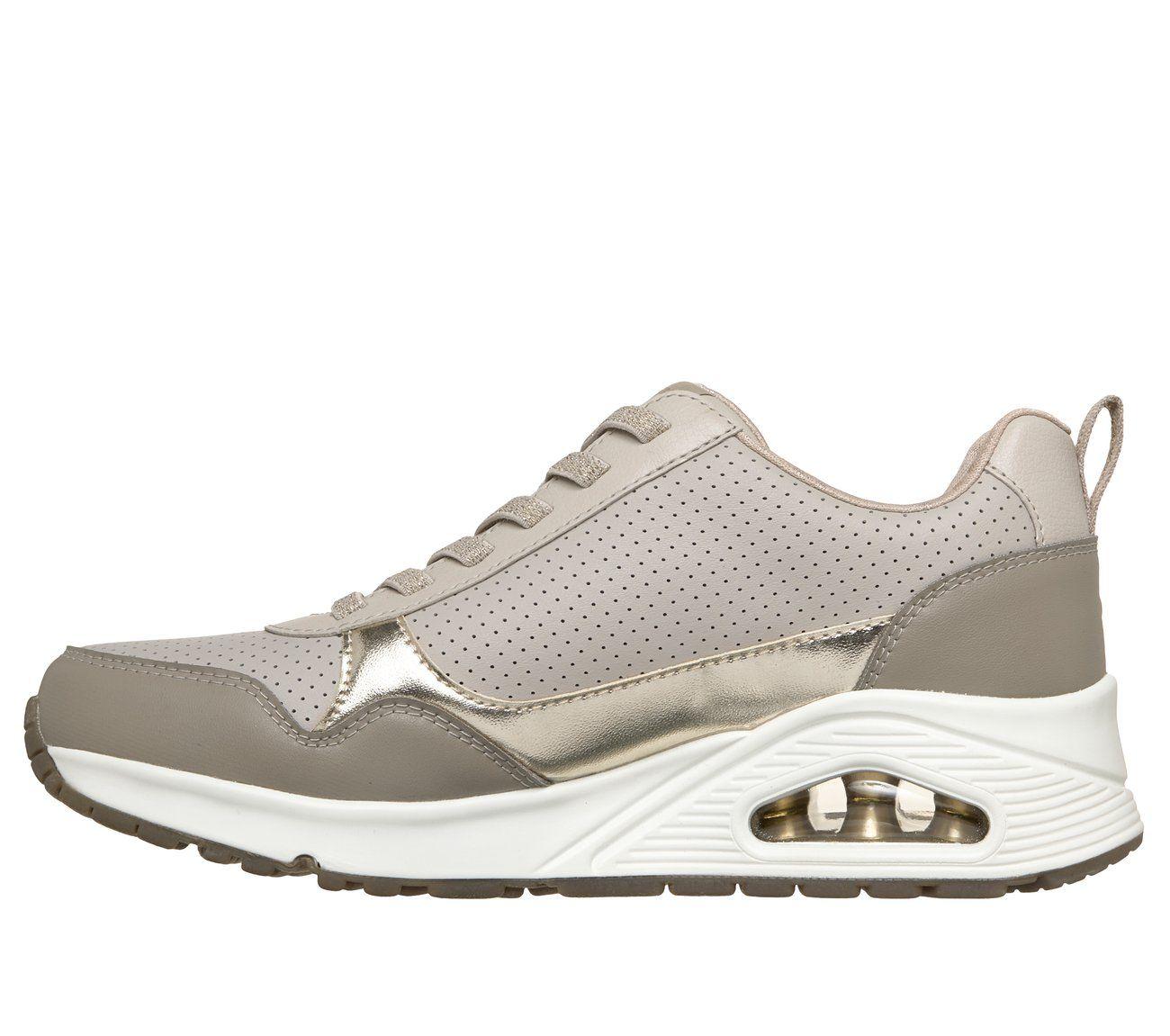 Zapatillas Mujer Uno Metallic Sliders Gris Skechers-5