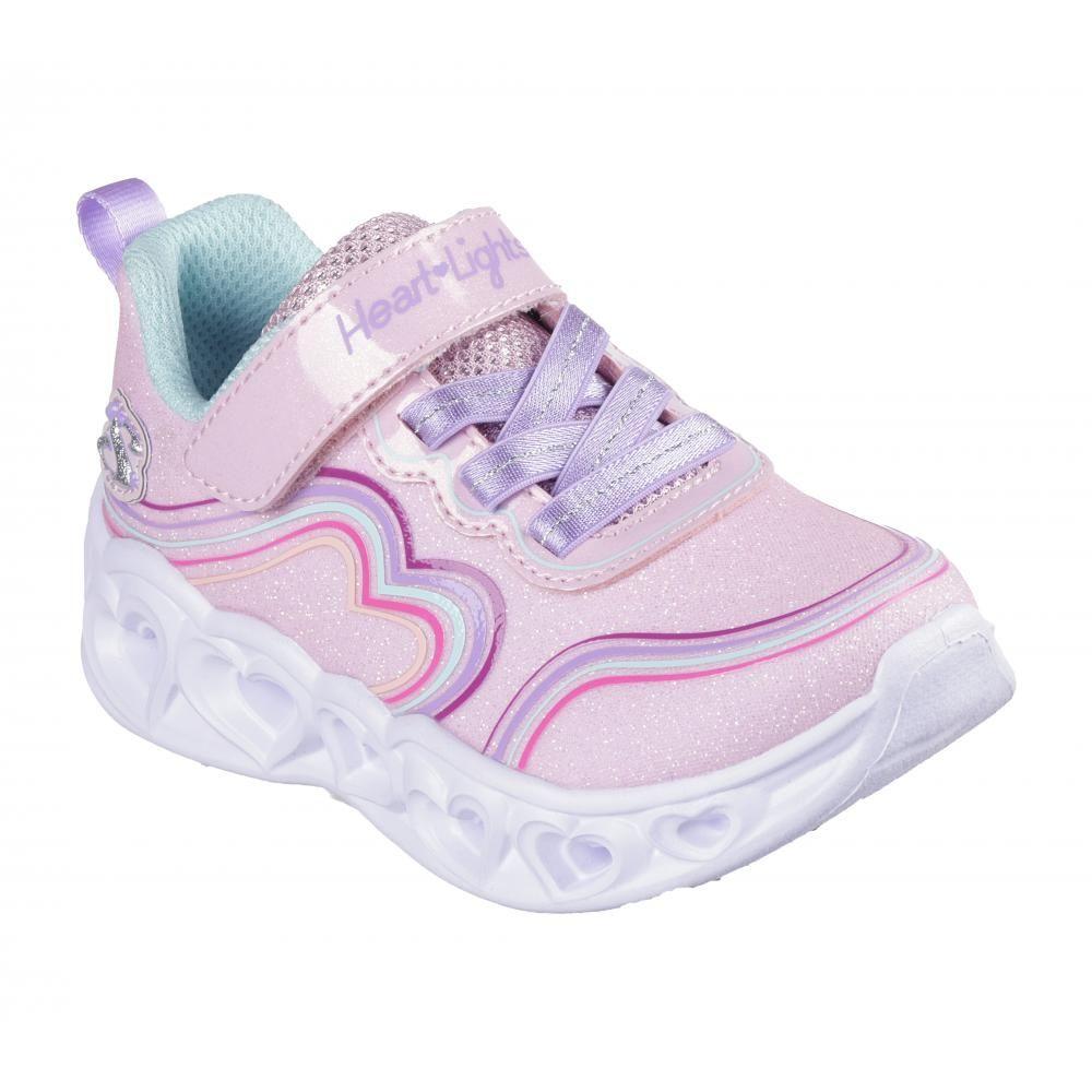 Zapatilla Niña Heart Lights Rosado Skechers-3