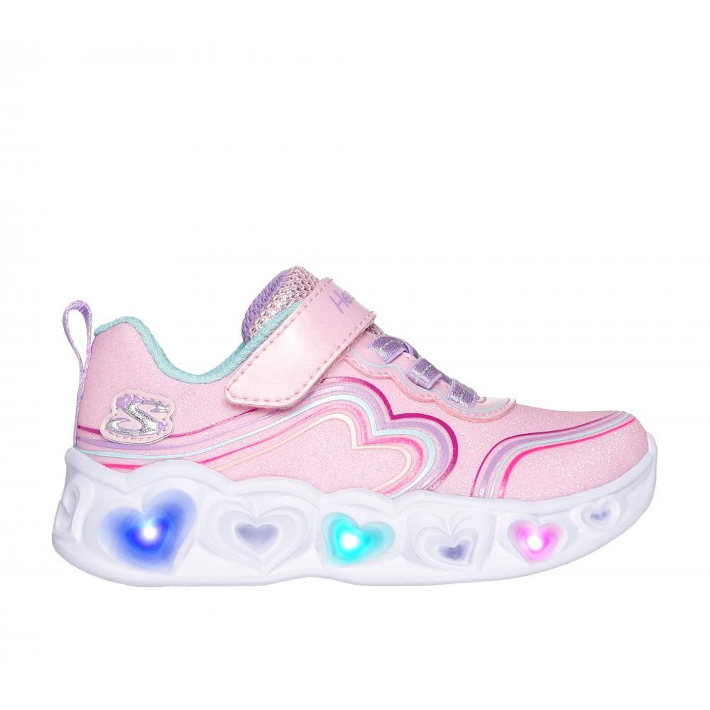 Zapatilla Niña Heart Lights Rosado Skechers-4