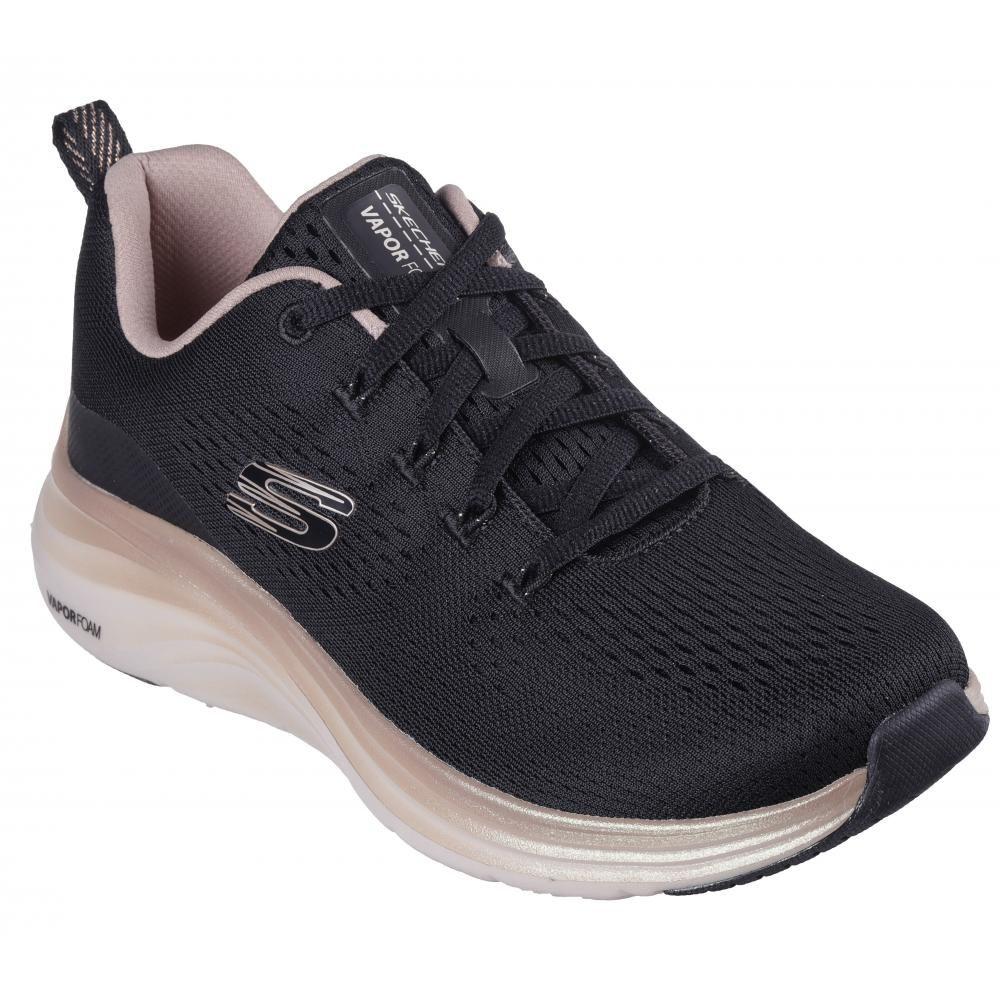 Zapatilla Mujer Vapor Foam Midnight Glimmer Negro Skechers-4