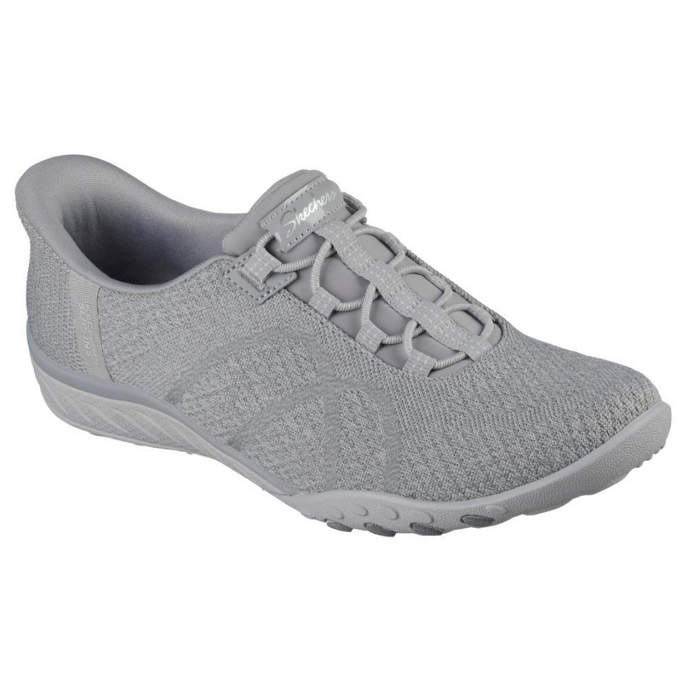 Zapatillas Mujer Slipins Breathe Easy Knitty Gris Skechers-3