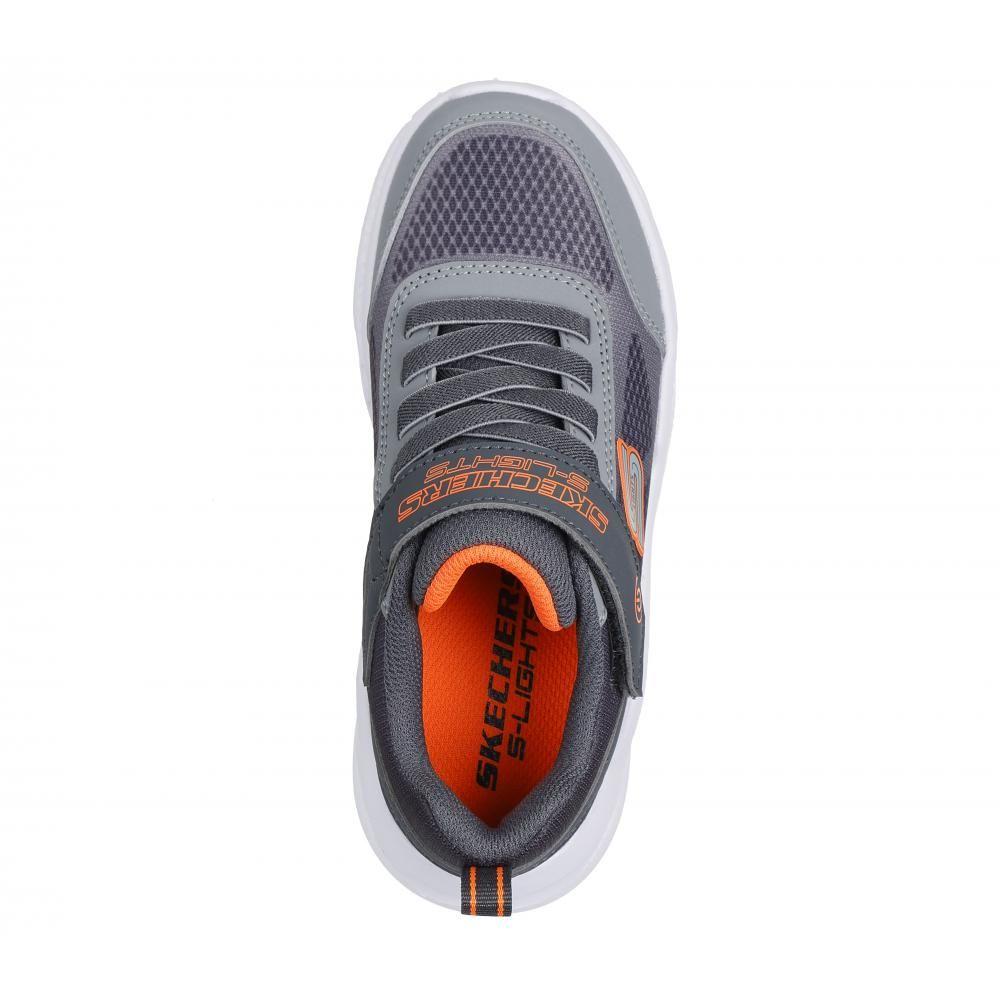 Zapatilla Niño MeteorLightsKrendo Gris Skechers-1