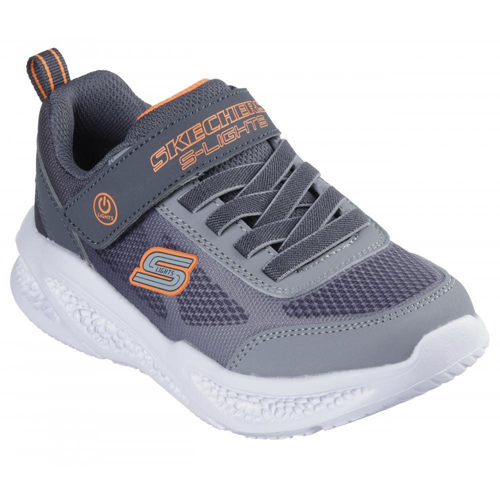Zapatilla Niño MeteorLightsKrendo Gris Skechers-4