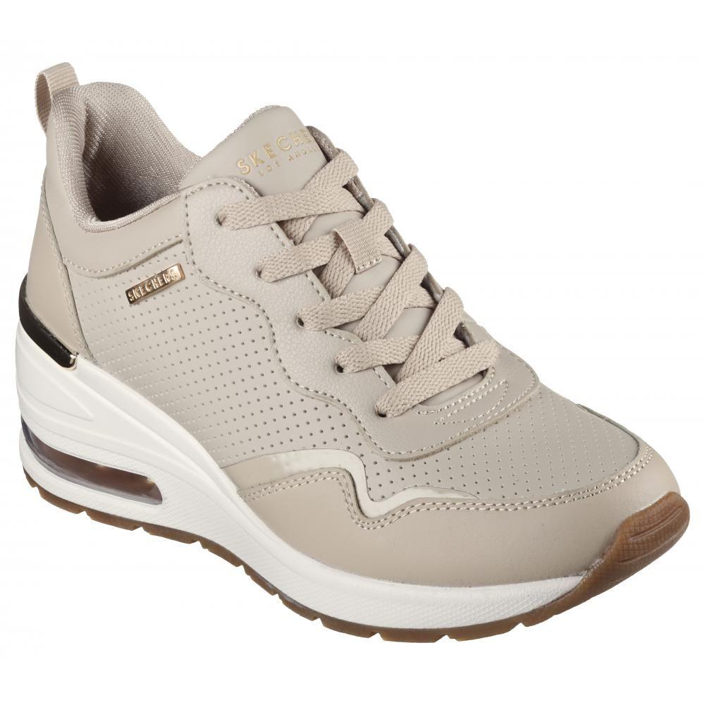 Zapatilla Mujer Million Air Hotter Air Beige Skechers-4