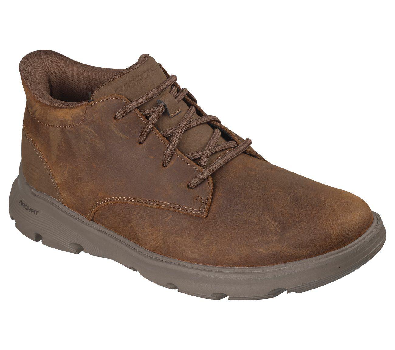 Zapatos Hombre Slip-ins Arch Fit Garza Ridley Café Skechers-3