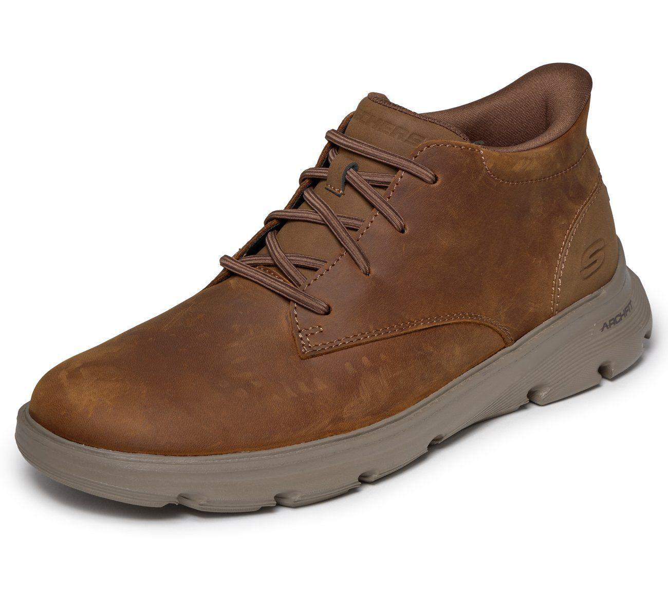 Zapatos Hombre Slip-ins Arch Fit Garza Ridley Café Skechers-4