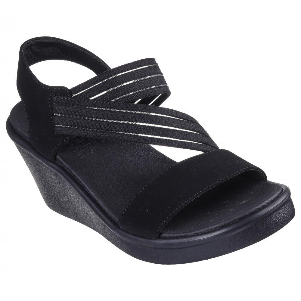 Sandalia Mujer Rumble On My Go To Negro Skechers-4