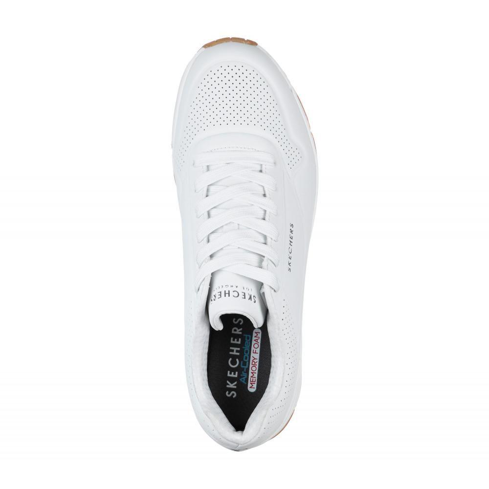 Zapatilla Hombre Uno Stand On Air Blanca Skechers-2