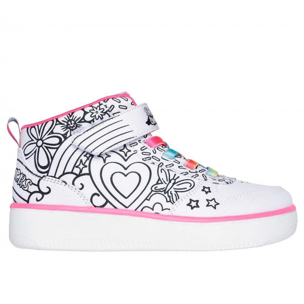 Zapatilla Niña Sport Court 92 Color Me Kicks Blanco Skechers-0