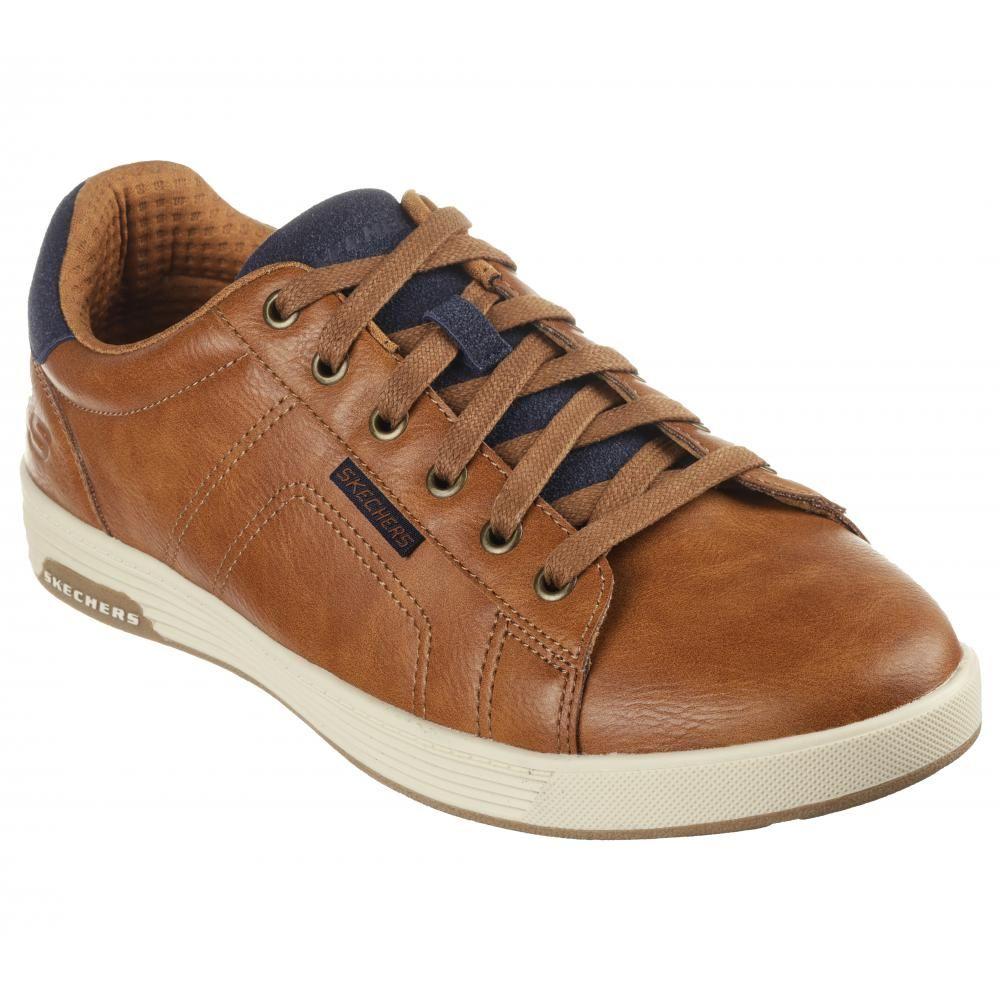 Zapato Hombre Cavell Hensley Café Skechers-4