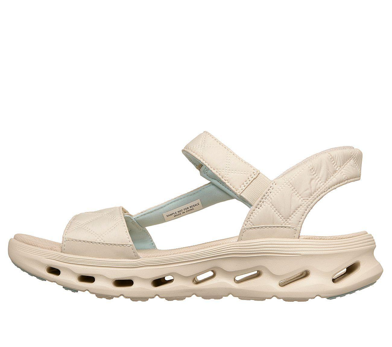 Sandalias Skechers Mujer Slip-Ins Go Walk Glide-Step Beige-3