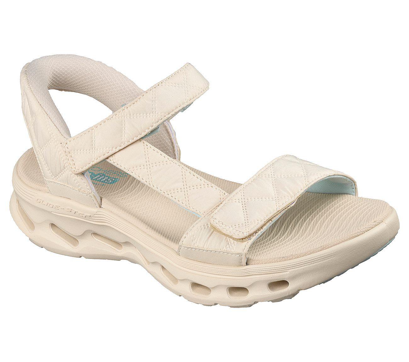 Sandalias Skechers Mujer Slip-Ins Go Walk Glide-Step Beige-4