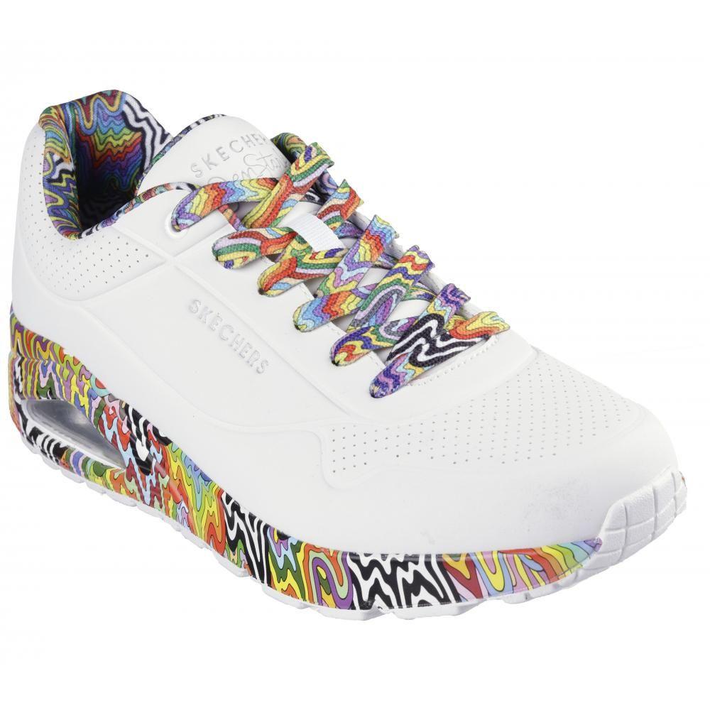 Zapatilla Hombre Uno Mini Drip Blanco Skechers-4