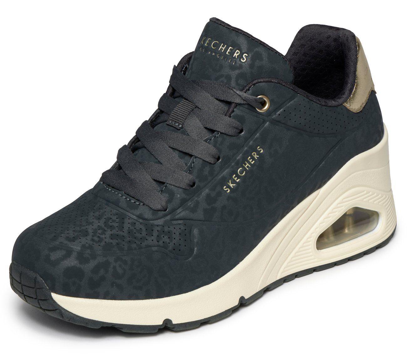 Zapatillas Mujer Uno Wedge Safari Daze Negro Skechers-3