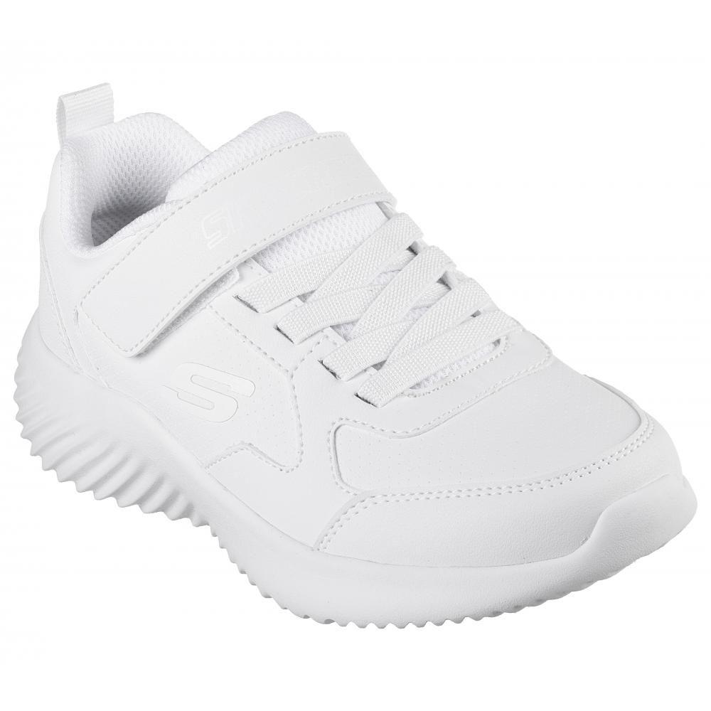Zapatilla Niño Bounder Power Study Blanco Skechers-4